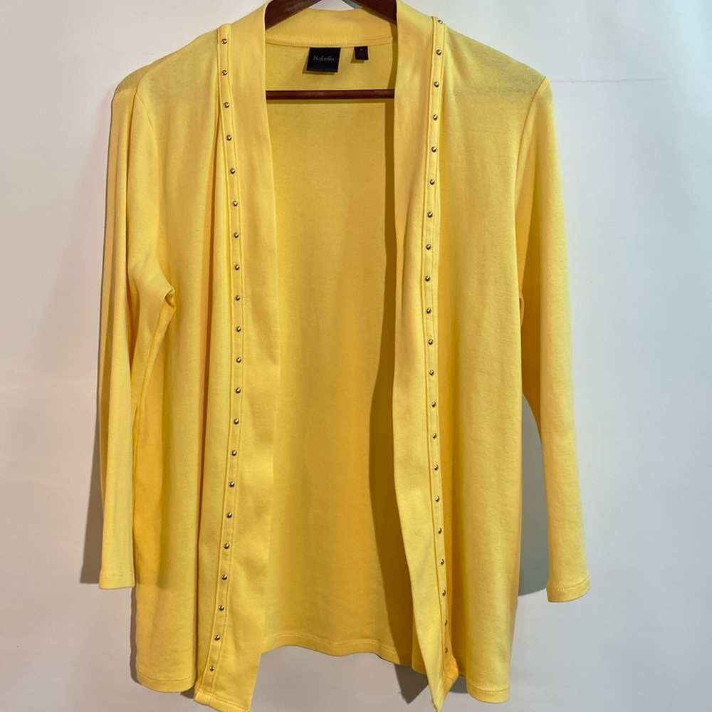 Rafaella - 3/4 sleeve open cardigan. Size M